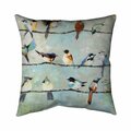 Fondo 20 x 20 in. Small Colorful Birds-Double Sided Print Indoor Pillow FO2792737